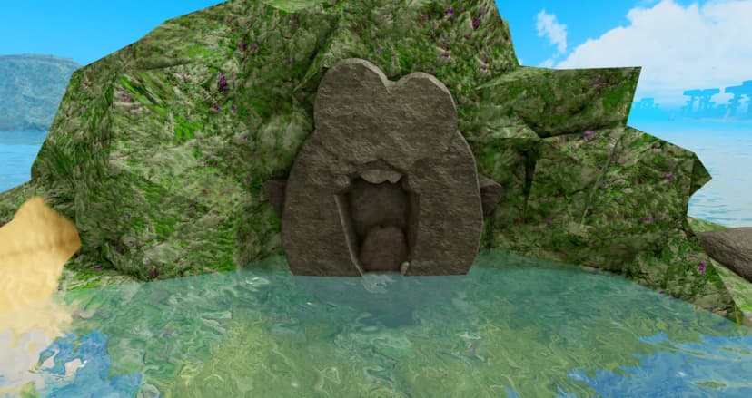 The Steam happy face rock